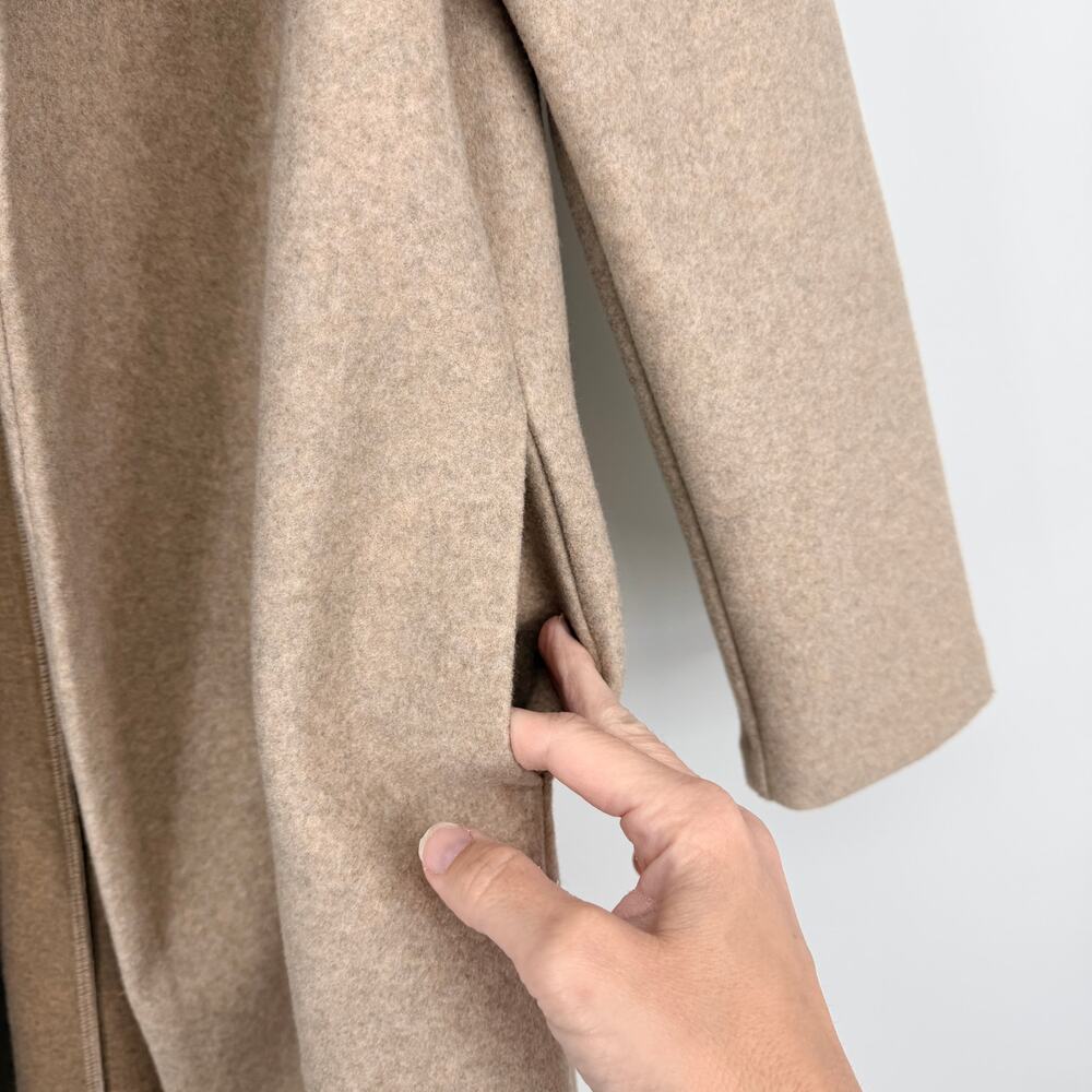 Love Tree Longline Tan Open Front Collared Long Sleeve Coat Womens Large - Picture 5 of 6